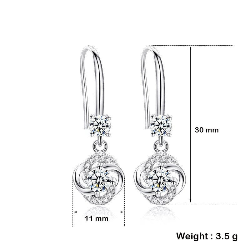 Crystal Zircon Stone Earrings