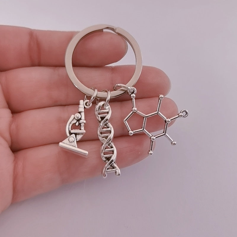 Molecular DNA Microscope Keychain