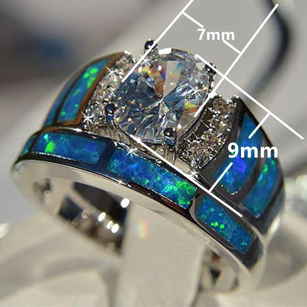 Oval CZ Ring Sets for Women