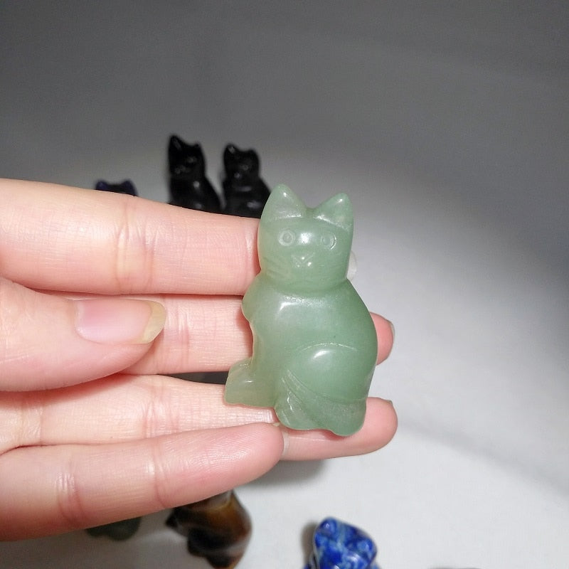 Gemstone Cat: A Healing Animal Figurine