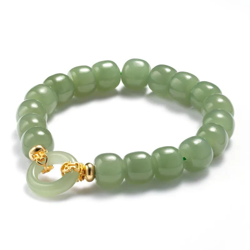 Bohemian Vintage Hetian Jade Beaded Bracelet
