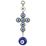 Turkish Blue Evil Eye Cross Amulet Pendant