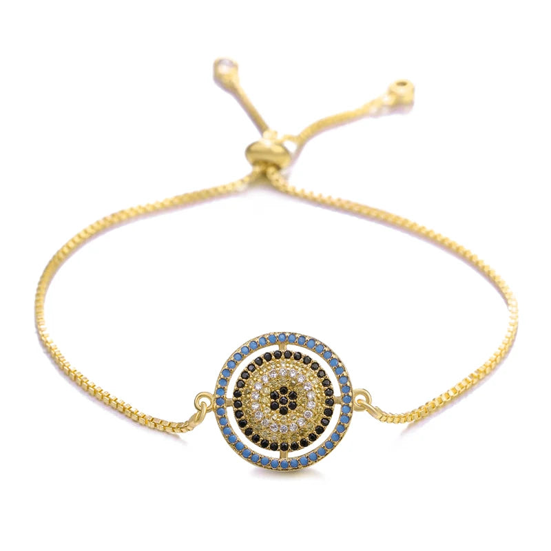 Turkish Evil Eye Bracelet – Zircon Greek Eye Charm