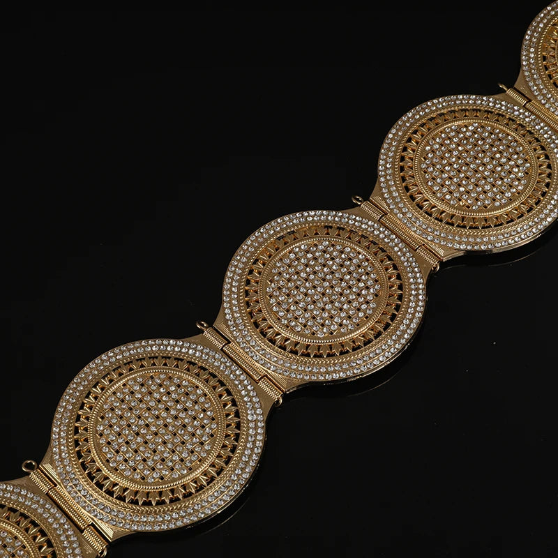 Stylish Moroccan Round Crystal Belt - Perfect for Weddings