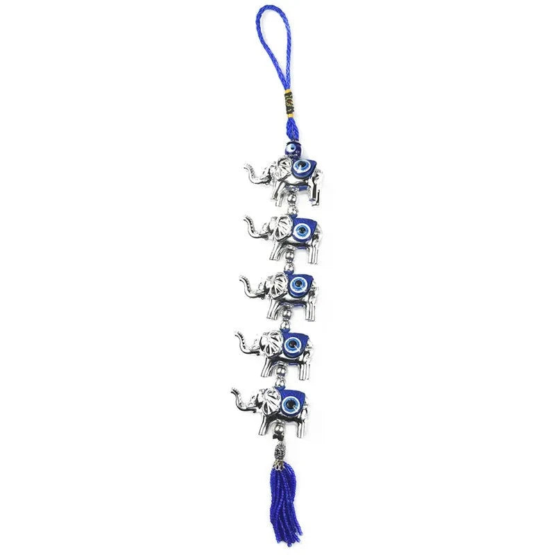 Turkish Blue Evil Eye Elephant Tassels Amulet 