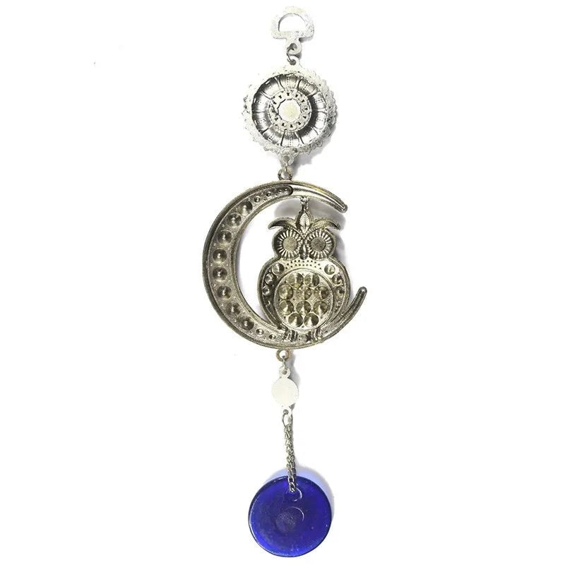 Evil Eye Moon Owl Amulet Wall Hanging 