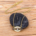 Evil Eye CZ Stone Necklace 