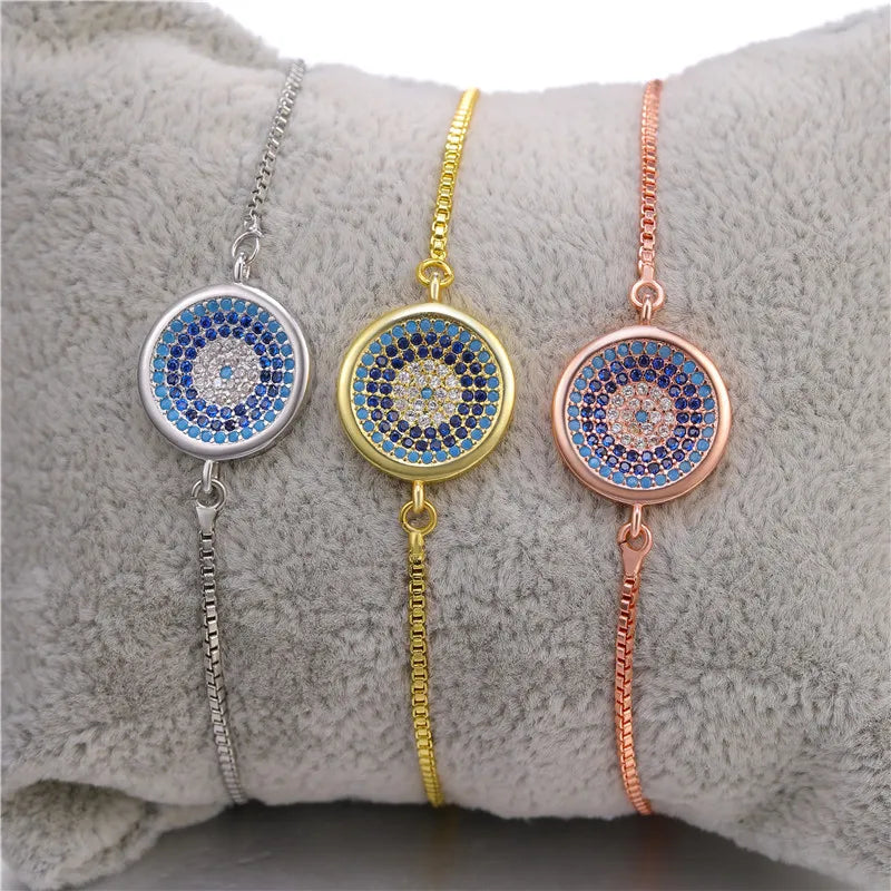 Turkish Evil Eye Bracelet – Zircon Greek Eye Charm