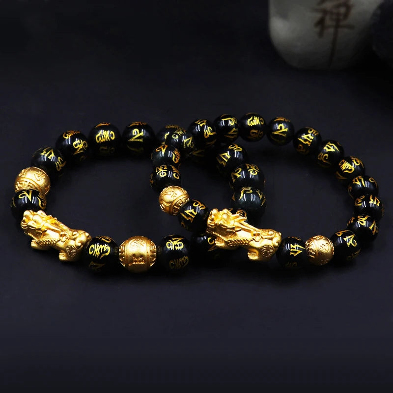 Men's Obsidian Feng Shui Bracelet