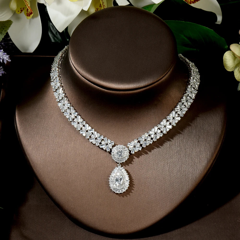 Luxury Dubai White Jewelry Set
