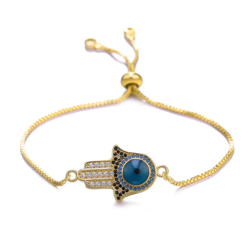 Turkish Evil Eye Bracelet – Zircon Greek Eye Charm