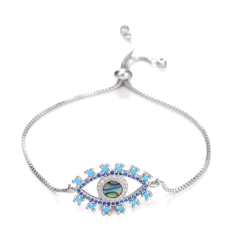 Turkish Evil Eye Bracelet – Zircon Greek Eye Charm