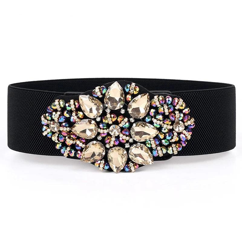 Luxury Diamond Wide Waist Belt