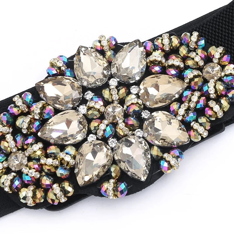Luxury Diamond Wide Waist Belt