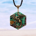 Necklace with Malachite & Garnet Healing Crystals