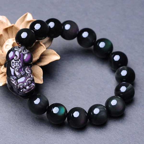 Obsidian Pixiu Bracelet