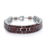 GEM’S BALLET Natural Red Garnet Bracelet
