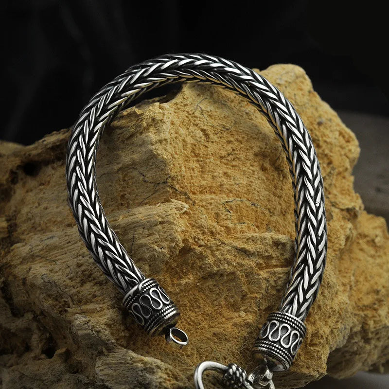 Antique Viking Sterling Silver Men’s Bracelet