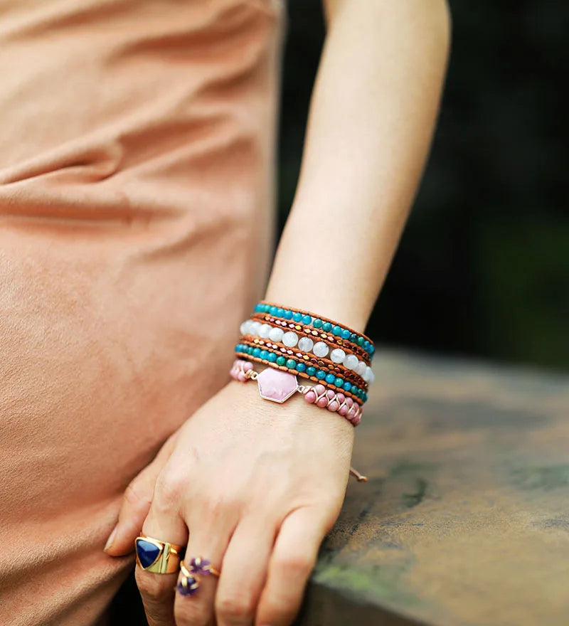 Luxury Leather Wrap Bracelet 
