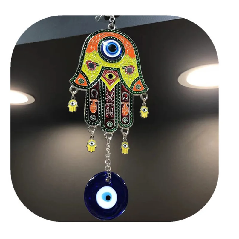 Evil Eye Tassel Pendant for Car and Home Decor