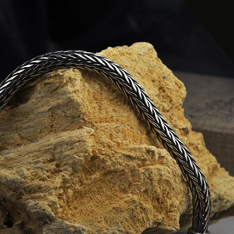 Antique Viking Sterling Silver Men’s Bracelet