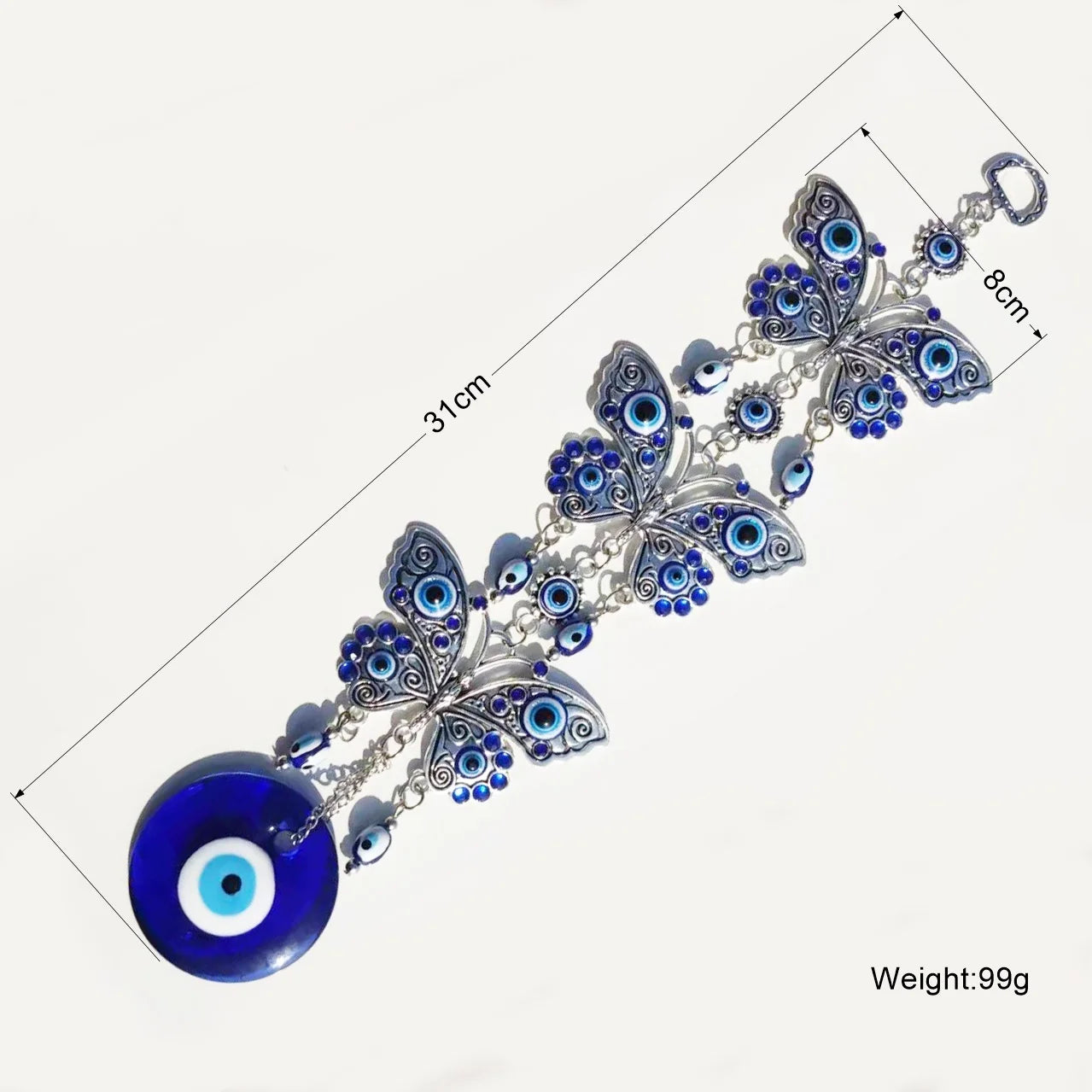 Turkish Blue Evil Eye Wall Hanging Amulet for Protection