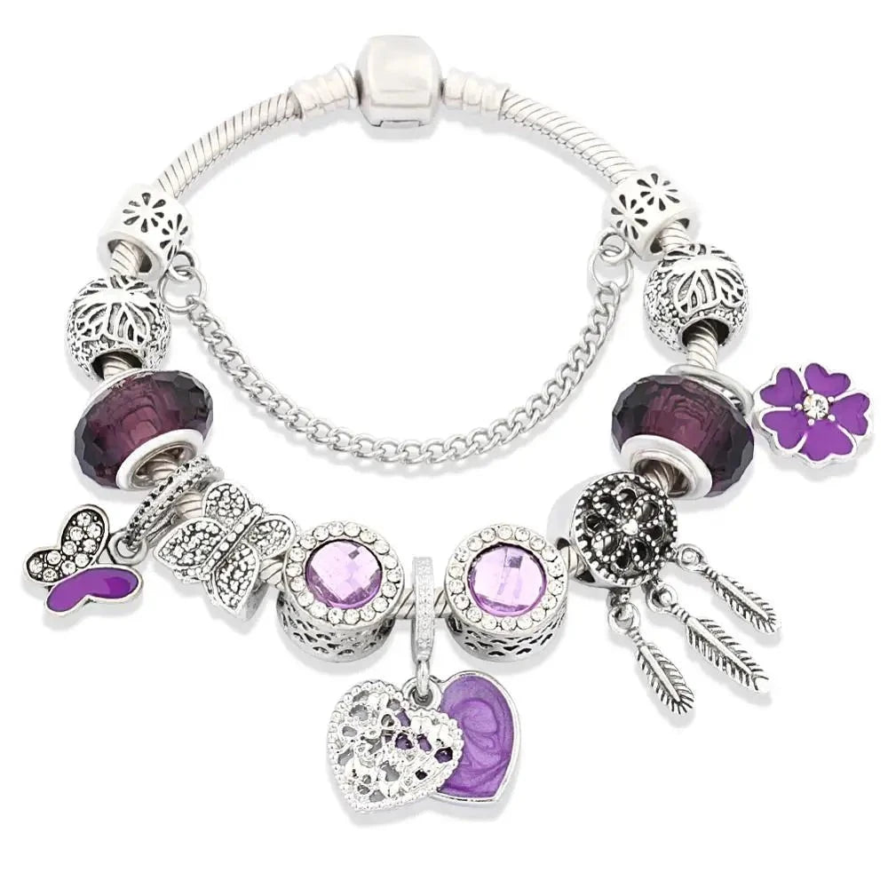 Pendant Charm Bracelet with Dream Catcher
