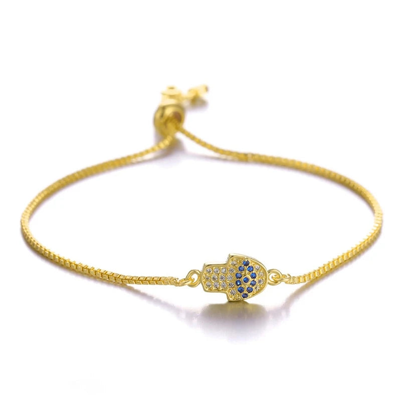 Turkish Evil Eye Bracelet – Zircon Greek Eye Charm