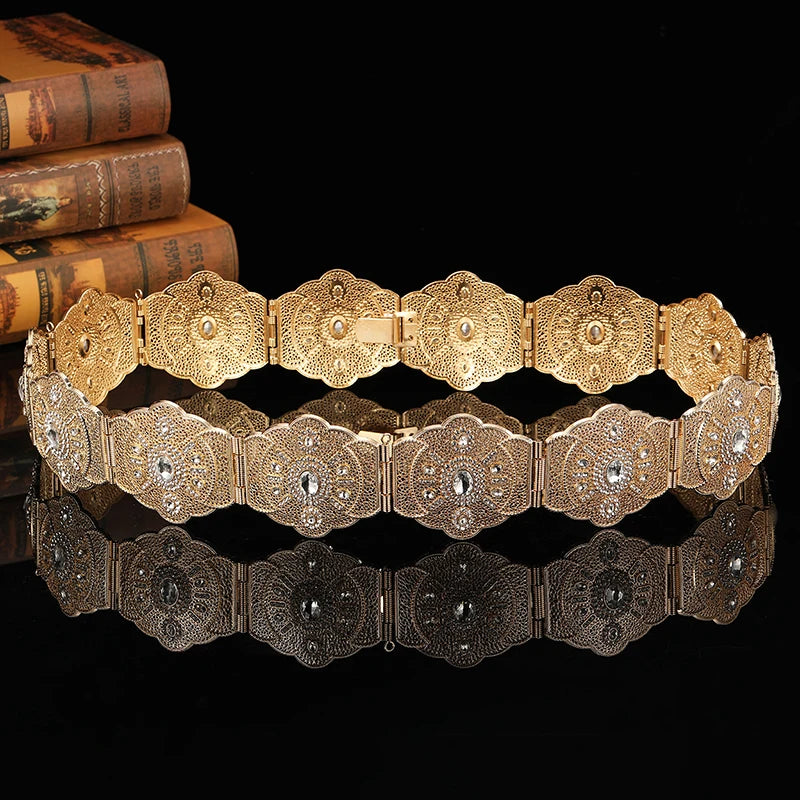 European Hollow Flower Waist Chain