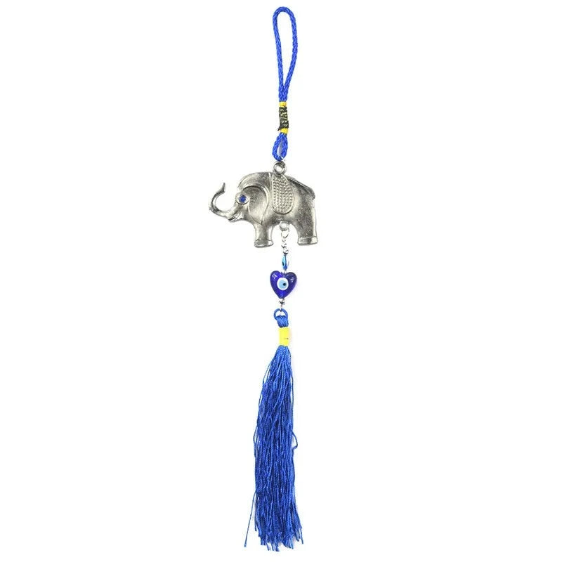 Turkish Blue Evil Eye Elephant Tassels Amulet 
