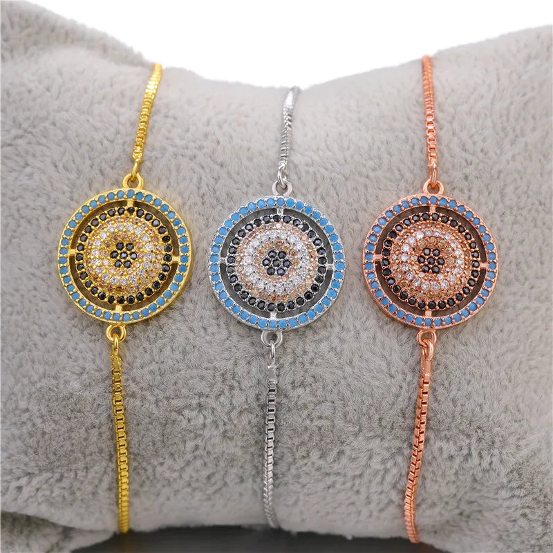 Turkish Evil Eye Bracelet – Zircon Greek Eye Charm