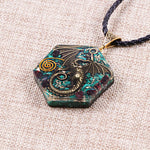 Necklace with Malachite & Garnet Healing Crystals