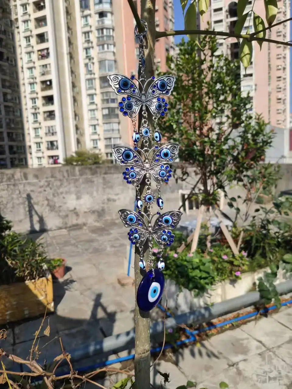 Turkish Blue Evil Eye Wall Hanging Amulet for Protection