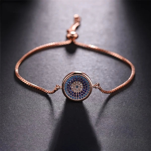 Turkish Evil Eye Bracelet – Zircon Greek Eye Charm