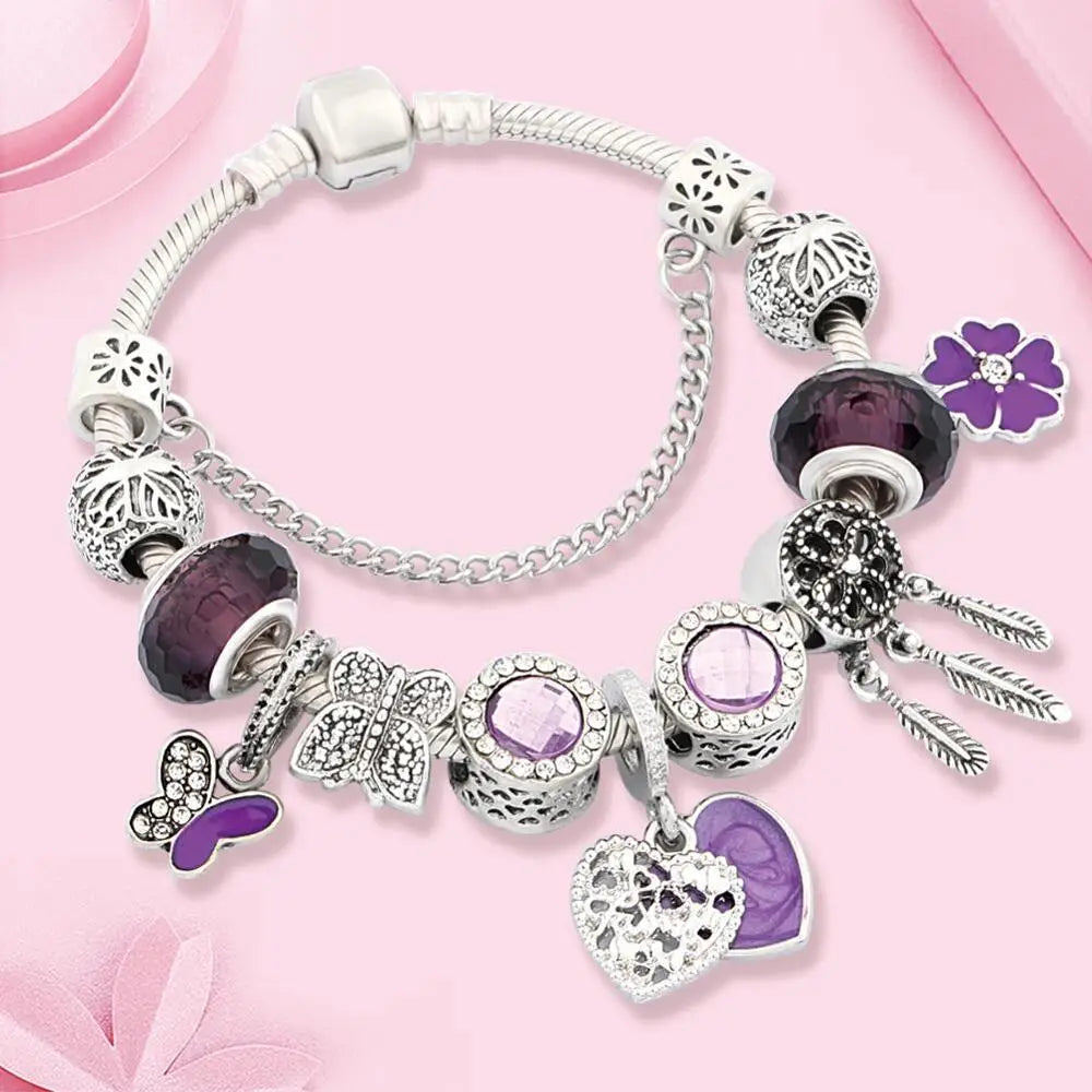 Pendant Charm Bracelet with Dream Catcher