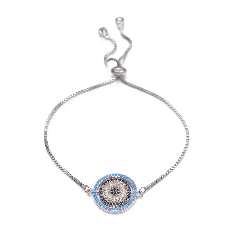 Turkish Evil Eye Bracelet – Zircon Greek Eye Charm