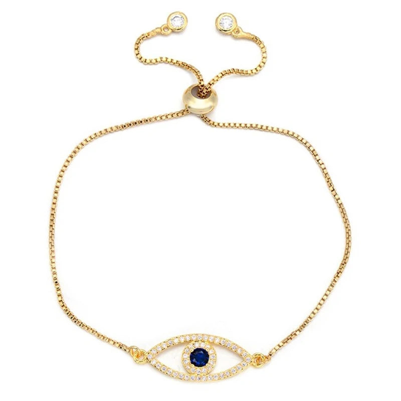 Turkish Evil Eye Bracelet – Zircon Greek Eye Charm