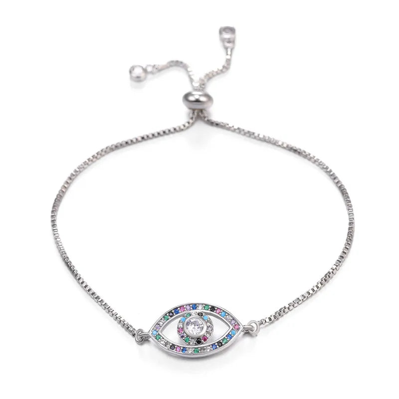 Turkish Evil Eye Bracelet – Zircon Greek Eye Charm