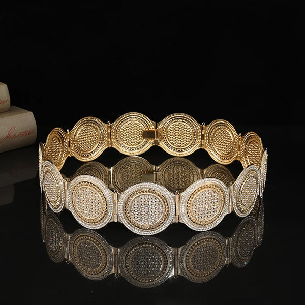 Stylish Moroccan Round Crystal Belt - Perfect for Weddings