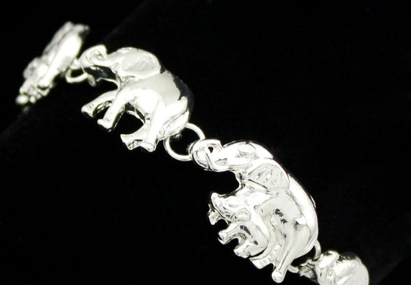 Silver Plated Elephant Bracelet