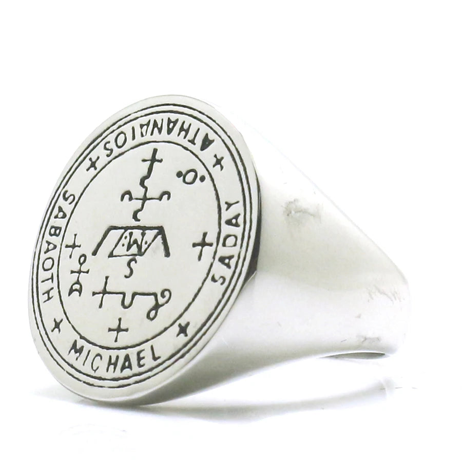 Men's Archangel Michael Protection Stainless Steel Ring