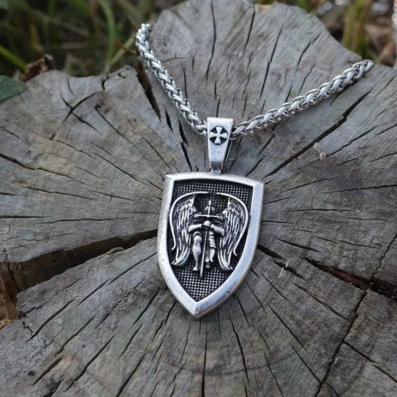 Men's Archangel St. Michael Wing Necklace