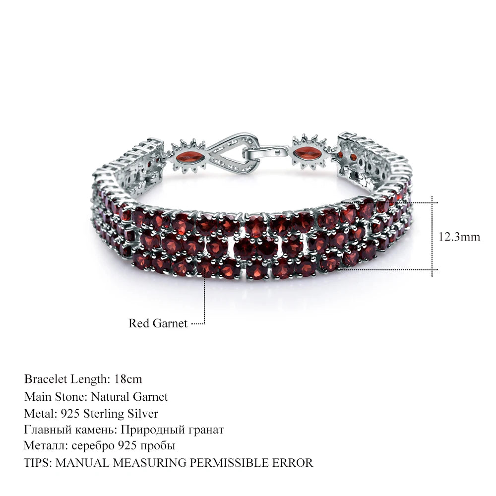 GEM’S BALLET Natural Red Garnet Bracelet