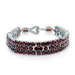 GEM’S BALLET Natural Red Garnet Bracelet