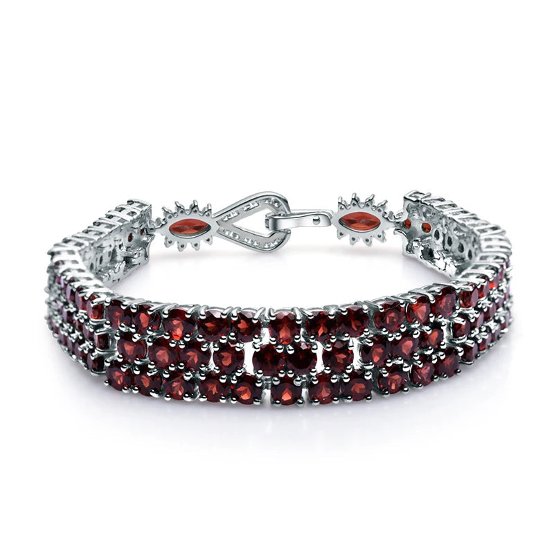 GEM’S BALLET Natural Red Garnet Bracelet