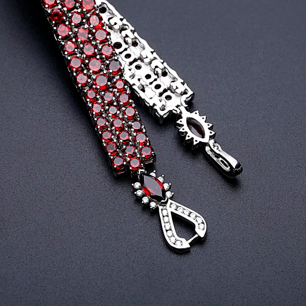 GEM’S BALLET Natural Red Garnet Bracelet