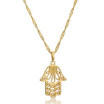 Filigree Hamsa Hand Gold Protection
