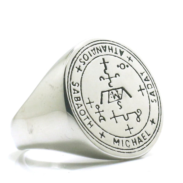 Men's Archangel Michael Protection Stainless Steel Ring