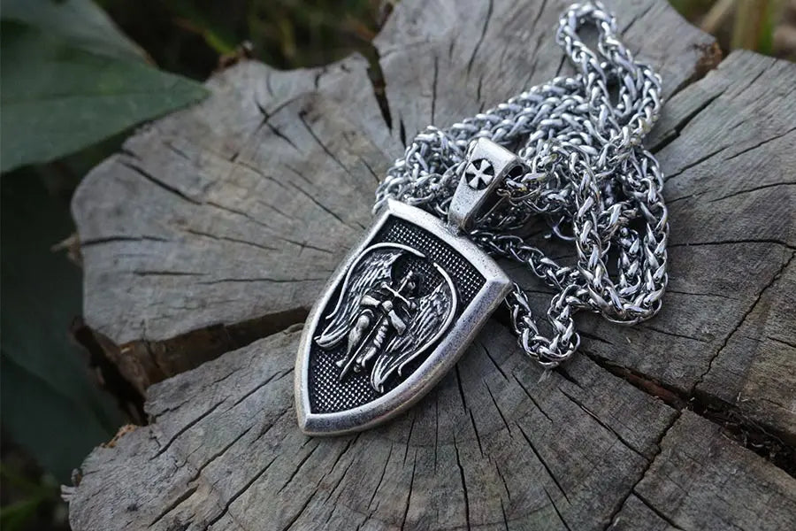 Men's Archangel St. Michael Wing Necklace