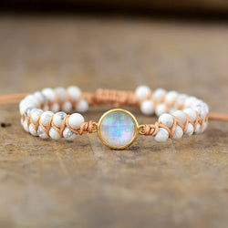 Amethyst & Opal Stone Wrap Bracelet